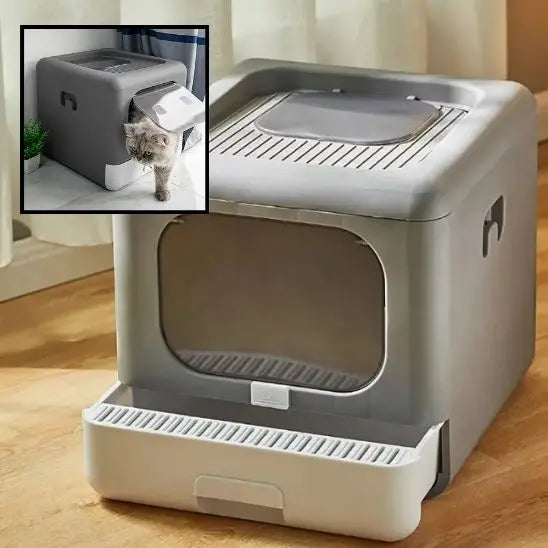 Litière pour chat avec couvercle et pliable Wisforfurniture Store