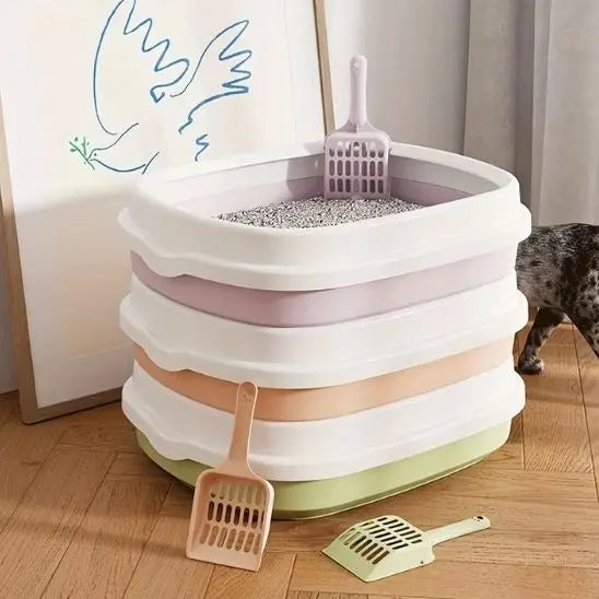 Litière Anti-Éclaboussures pour Chat LEEPEE Global Store