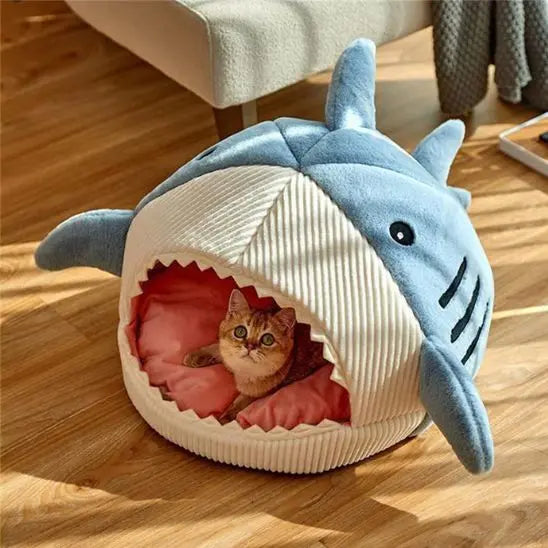 Lit pour Chat doux et chaud en forme de Requin Zone Chaton