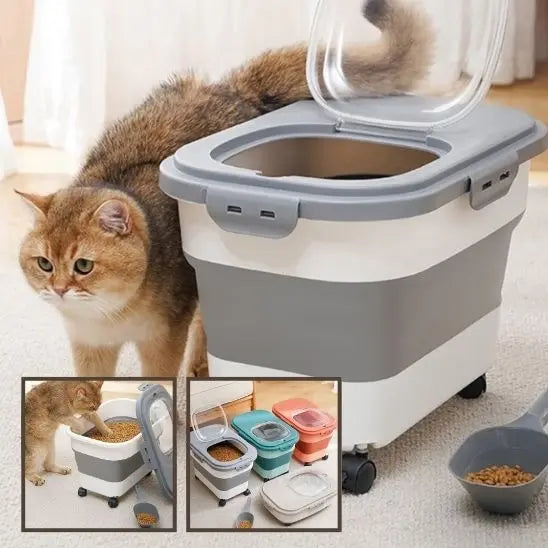 Conteneur de stockage de nourriture pliable pour chat AngelCity Clothes Store