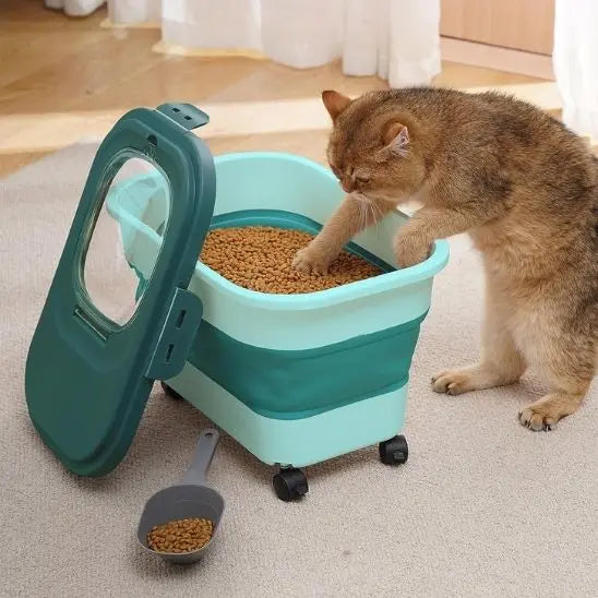 Conteneur de stockage de nourriture pliable pour chat AngelCity Clothes Store