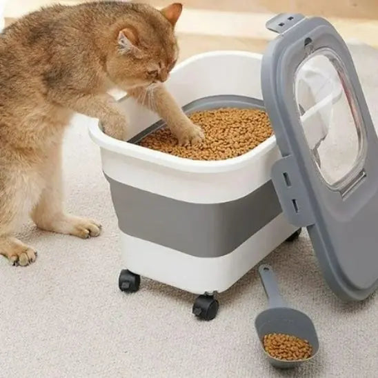 Conteneur de stockage de nourriture pliable pour chat AngelCity Clothes Store