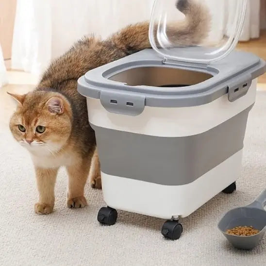 Conteneur de stockage de nourriture pliable pour chat AngelCity Clothes Store