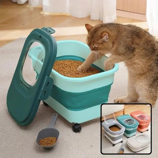 Conteneur de stockage de nourriture pliable pour chat AngelCity Clothes Store