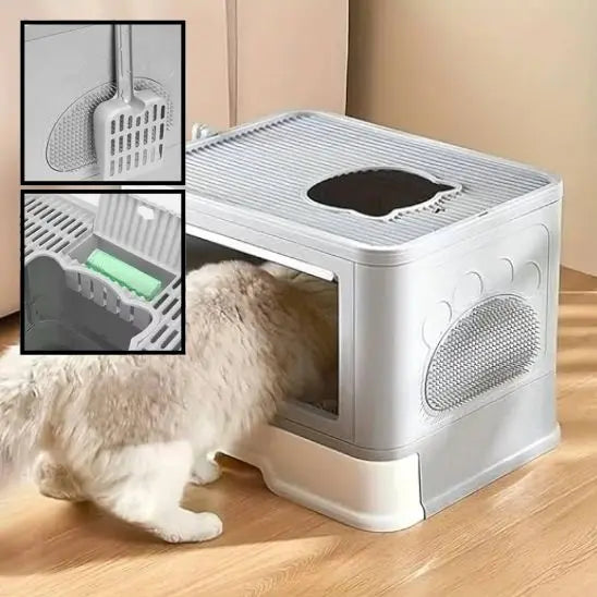 Litière pour chat pliable avec brosse inrégré BingoPaw Store