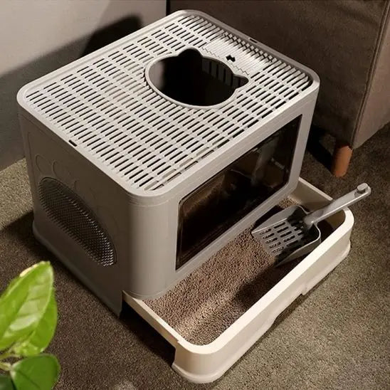 Litière pour chat pliable avec brosse inrégré BingoPaw Store