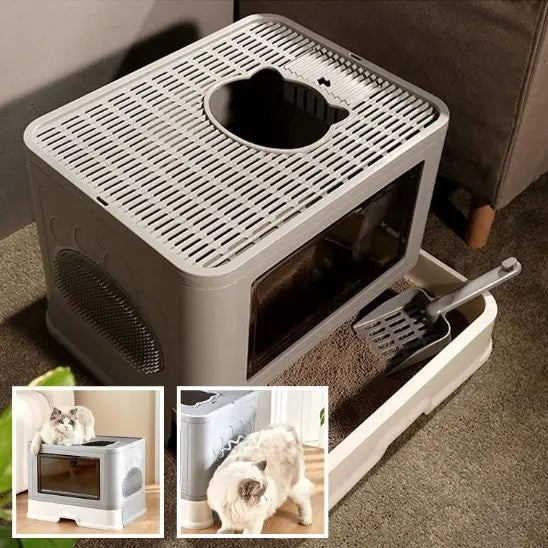 Litière pour chat pliable avec brosse inrégré BingoPaw Store
