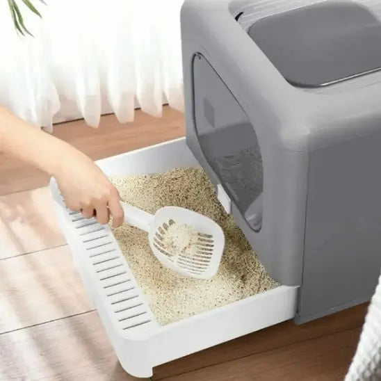 Litière pour chat avec couvercle et pliable Wisforfurniture Store