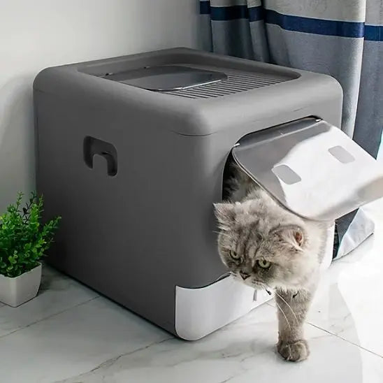 Litière pour chat avec couvercle et pliable Wisforfurniture Store