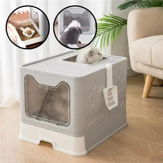 Litière pour Chat Pliable avec couvercle BingoPaw Store