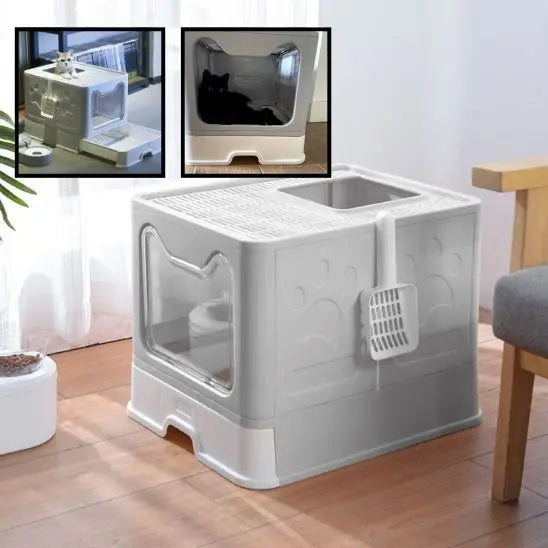 Litière pour Chat Pliable avec couvercle BingoPaw Store