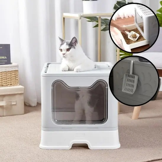 Litière pour Chat Pliable avec couvercle BingoPaw Store