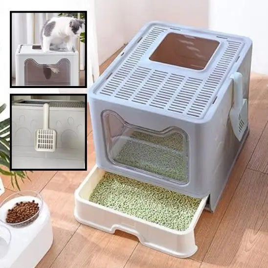 Litière pour Chat Pliable avec couvercle BingoPaw Store