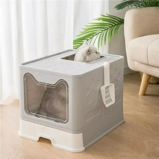 Litière pour Chat Pliable avec couvercle BingoPaw Store